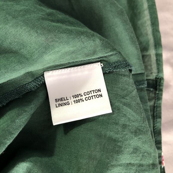 Citrus by Called to Surf Floral Maxi Dress Size M Green/Pink Cinched Waist Boho - Picture 8 of 11